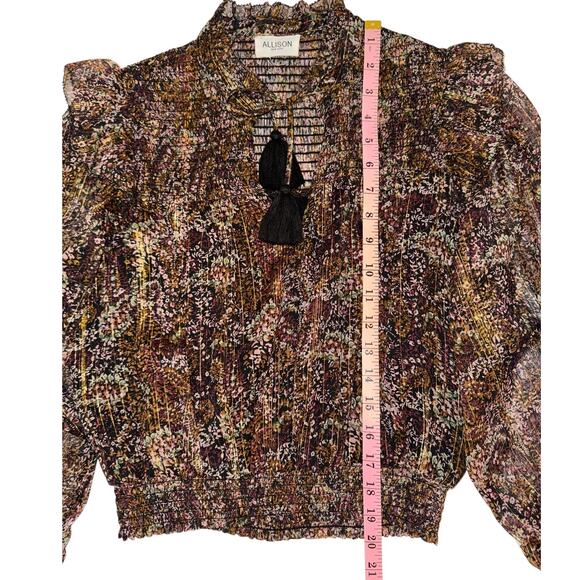 Allison New York Black & Gold Ruffled Two-Piece Mini Skirt Set Size XS - Picture 10 of 16